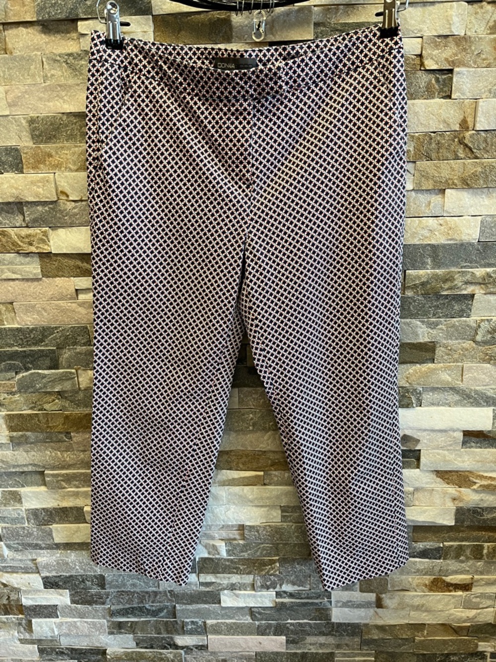 Donna Ricco Black and White Patterned Women’s Jeans